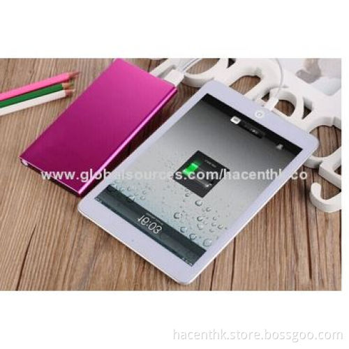 10,000mAh Super Slim Power Bank with 5V/1A Input, CE, FCC, RoHS Marks
